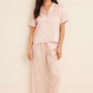 BCBG pink Heart Print Women's Pajama Set